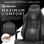 Anda Seat Dark Demon Dragon PC Gaming Chair, Steel Frame, Faux Leather, 170kg Max Load, Black
