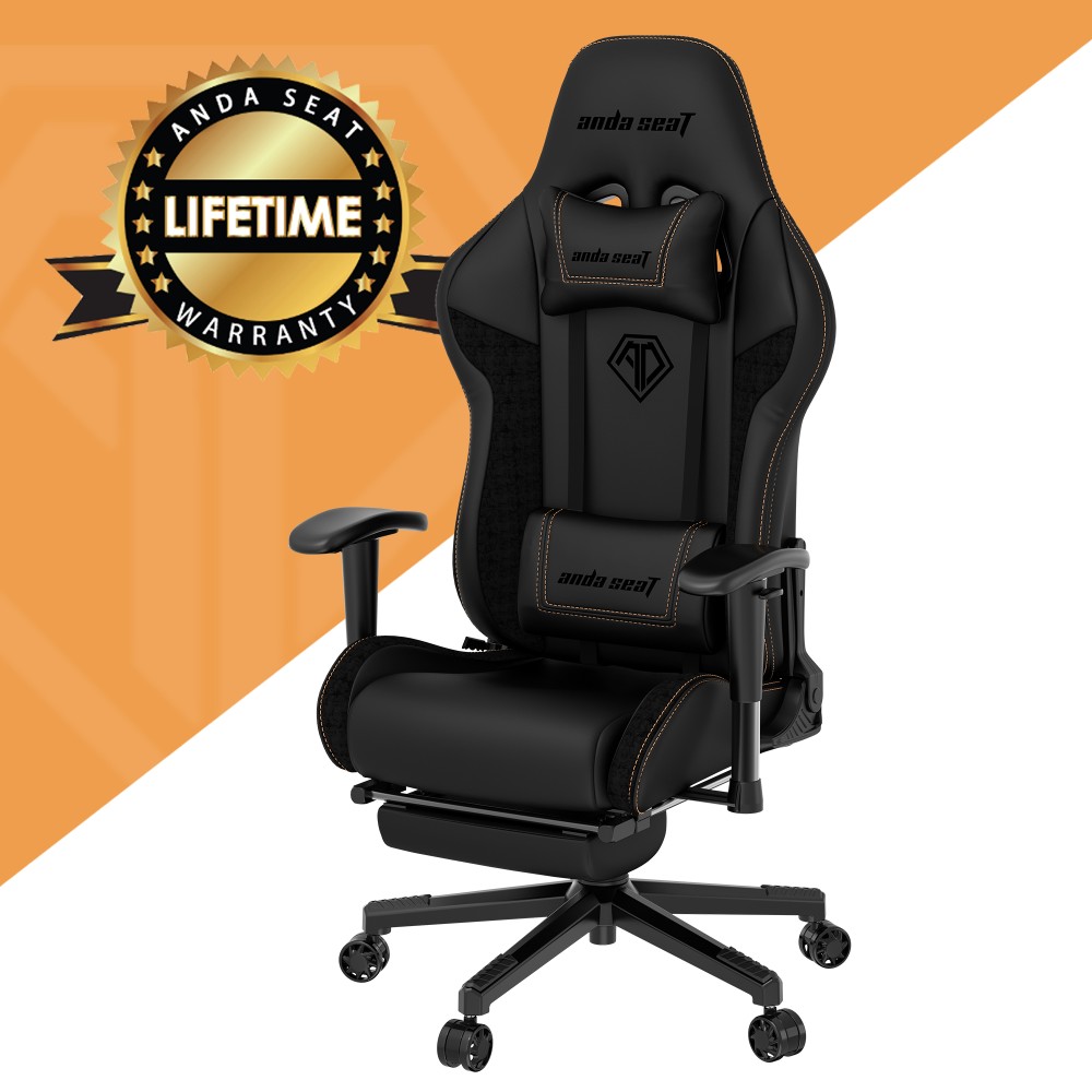Anda Seat Jungle 2 PC Gaming Chair Faux Leather 150 kg Black and Yellow