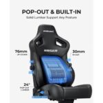 Anda Seat Kaiser 4 Series Gaming Chair Faux Leather Black and Purple 180 kg Max Weight