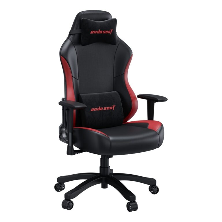 Anda Seat Luna Gaming Armchair Padded Seat, Max Load 120kg, Adjustable 4D Armrest, Black/Red