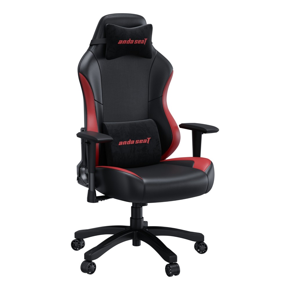 Anda Seat Luna Gaming Armchair Padded Seat, Max Load 120kg, Adjustable 4D Armrest, Black/Red