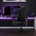 Anda Seat Luna Gaming Armchair Padded Steel Frame 120kg Max Weight Black Fabric