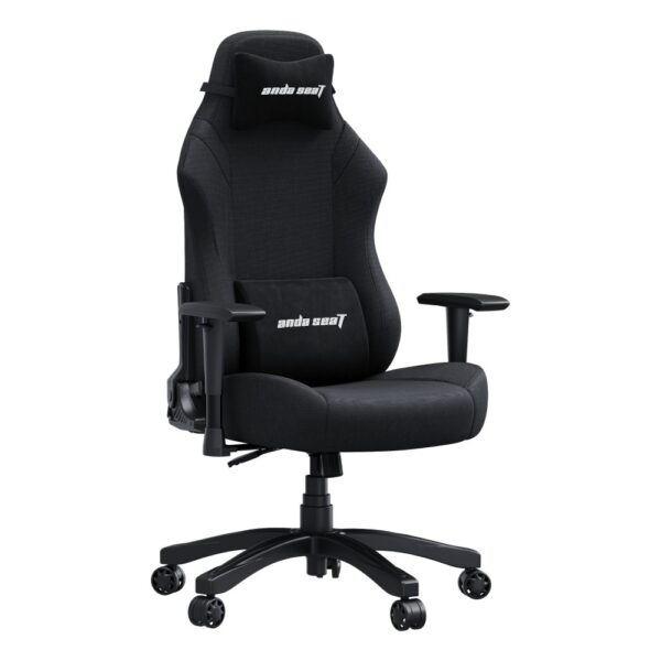 Anda Seat Luna Gaming Armchair Padded Steel Frame 120kg Max Weight Black Fabric