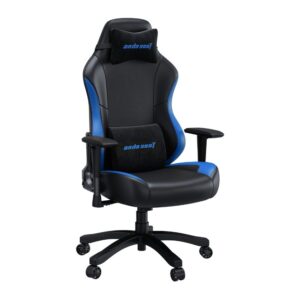 Anda Seat Luna Gaming Chair Padded Seat, Steel Frame, Black/Blue, 120kg Max Weight