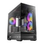 Antec C2M ARGB Midi Tower PC Case, Micro-ATX, Mini-ITX, Tempered Glass, Black
