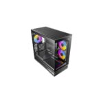 Antec C2M ARGB Midi Tower PC Case, Micro-ATX, Mini-ITX, Tempered Glass, Black