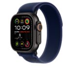 Apple 49mm Blue Trail Loop - M/L - Black Titanium