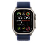 Apple 49mm Blue Trail Loop M/L - Natural Titanium Finish