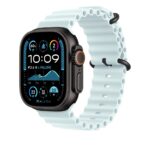 Apple 49mm Ice Blue Ocean Band - Black Titanium