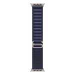 Apple 49mm Navy Alpine Loop - Large - Natural Titanium