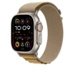 Apple 49mm Tan Alpine Loop - Medium - Natural Titanium