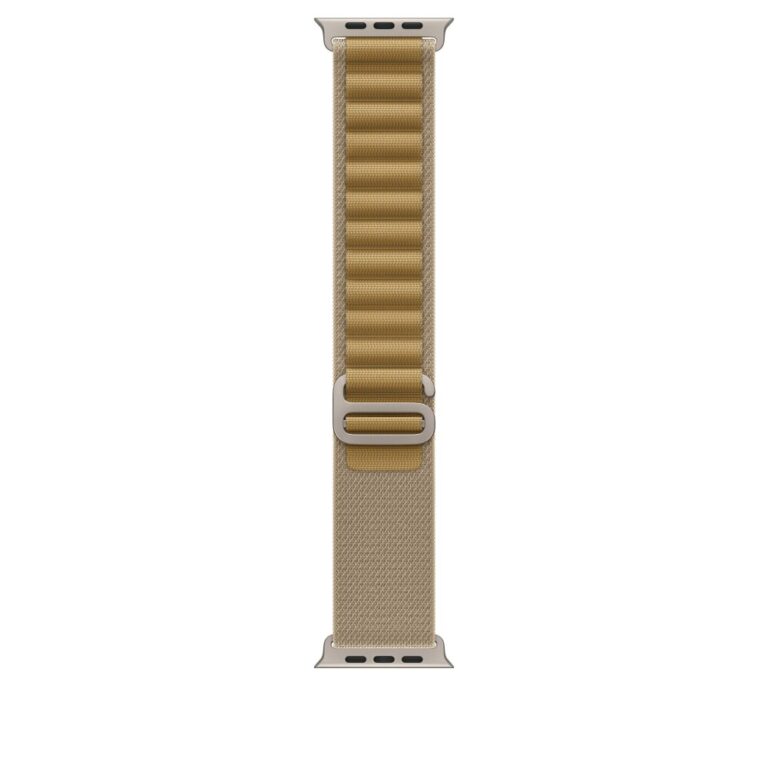 Apple 49mm Tan Alpine Loop - Medium - Natural Titanium