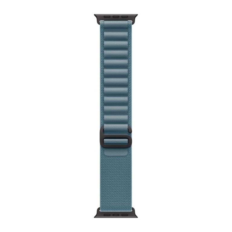 Apple Alpine Loop Smartwatch Band for 44mm, 45mm, 46mm, and 49mm Watches, Medium, Blue Titanium