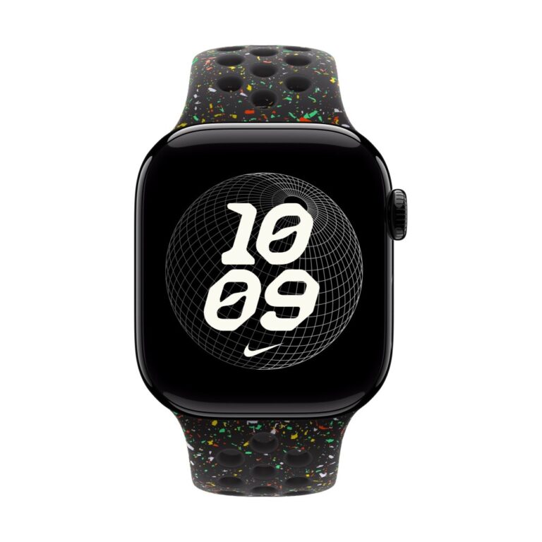 Apple Band Black Aluminium, Fluoroelastomer