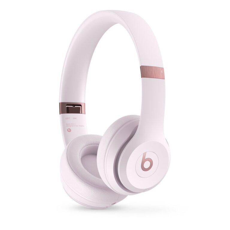 Apple Beats Solo 4 On-Ear Wireless and Wired Headphones with Bluetooth 5.3 and Built-in Microphone - Pink