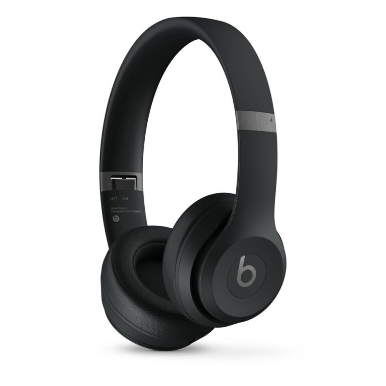 Apple Beats Solo 4 On-Ear Wireless Headphones with Bluetooth 5.3, Built-In Microphone, and 50-Hour Battery Life - Black