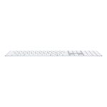Apple Magic Keyboard with Numeric Keypad, Wireless Bluetooth, QWERTY English, Silver/White