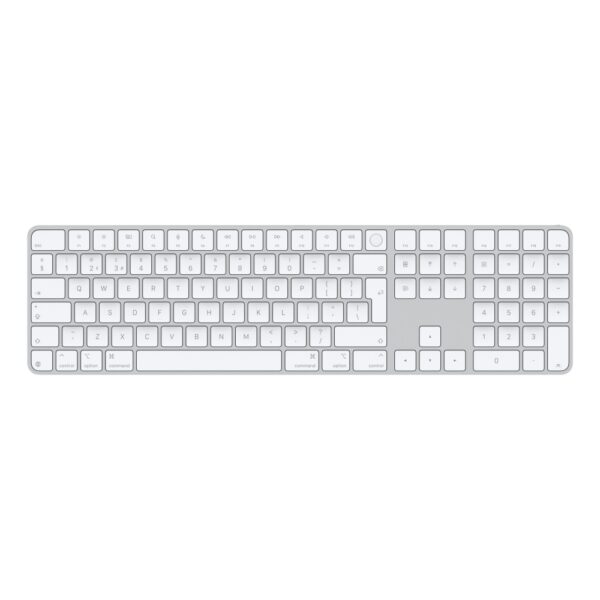 Apple Magic Keyboard with Touch ID and Numeric Keypad Wired and Wireless UK English QWERTY White