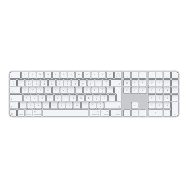 Apple Magic Keyboard with Touch ID and Numeric Keypad Wired and Wireless UK English QWERTY White