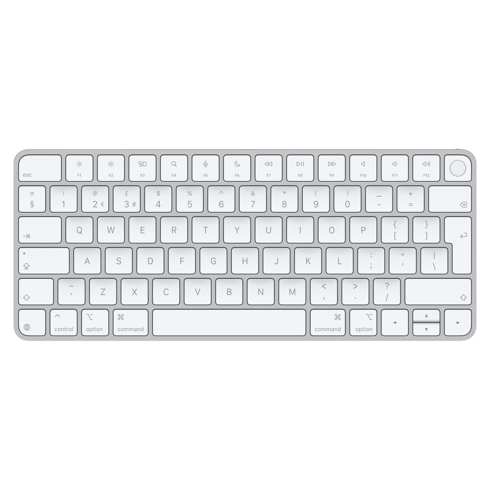 Apple Magic Keyboard with Touch ID for Mac with Apple Silicon, UK English QWERTY, Wireless & Wired, Silver/White