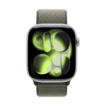 Apple MFFJ4ZM/A Smart Watch Band, Green Nylon/Recycled Polyester
