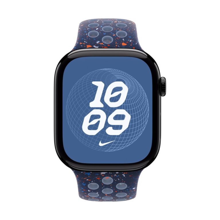 Apple Nike Sport Band for Apple Watch 44mm 45mm 46mm 49mm, M/L Blue Ribbon