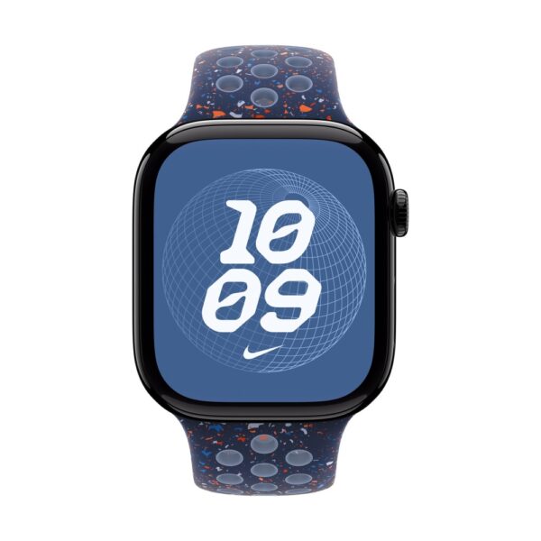 Apple Nike Sport Band for Smartwatch, 44mm, 45mm, 46mm, 49mm, S/M, Blue Ribbon