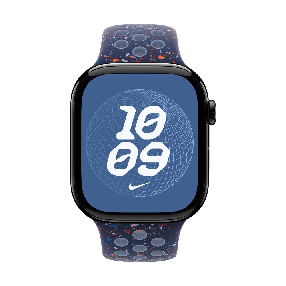 Apple Nike Sport Band for Smartwatch, 44mm, 45mm, 46mm, 49mm, S/M, Blue Ribbon