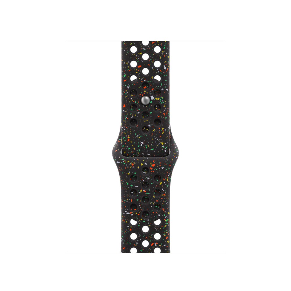 Apple Nike Sport Band Watch Band Fluoroelastomer Aluminium Black Size S/M for 38mm 40mm 41mm 42mm Apple Watch