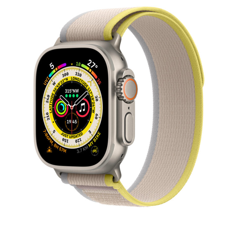 Apple Nylon Band Beige/Yellow
