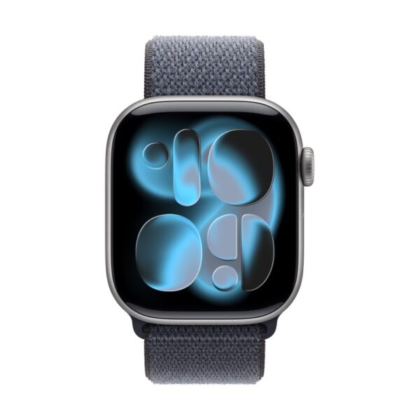 Apple Sport Loop Smartwatch Band for Apple Watch 38/40/41/42mm, Blue Nylon, Recycled Polyester, Spandex