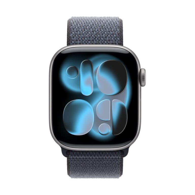 Apple Sport Loop Smartwatch Band for Apple Watch 38/40/41/42mm, Blue Nylon, Recycled Polyester, Spandex