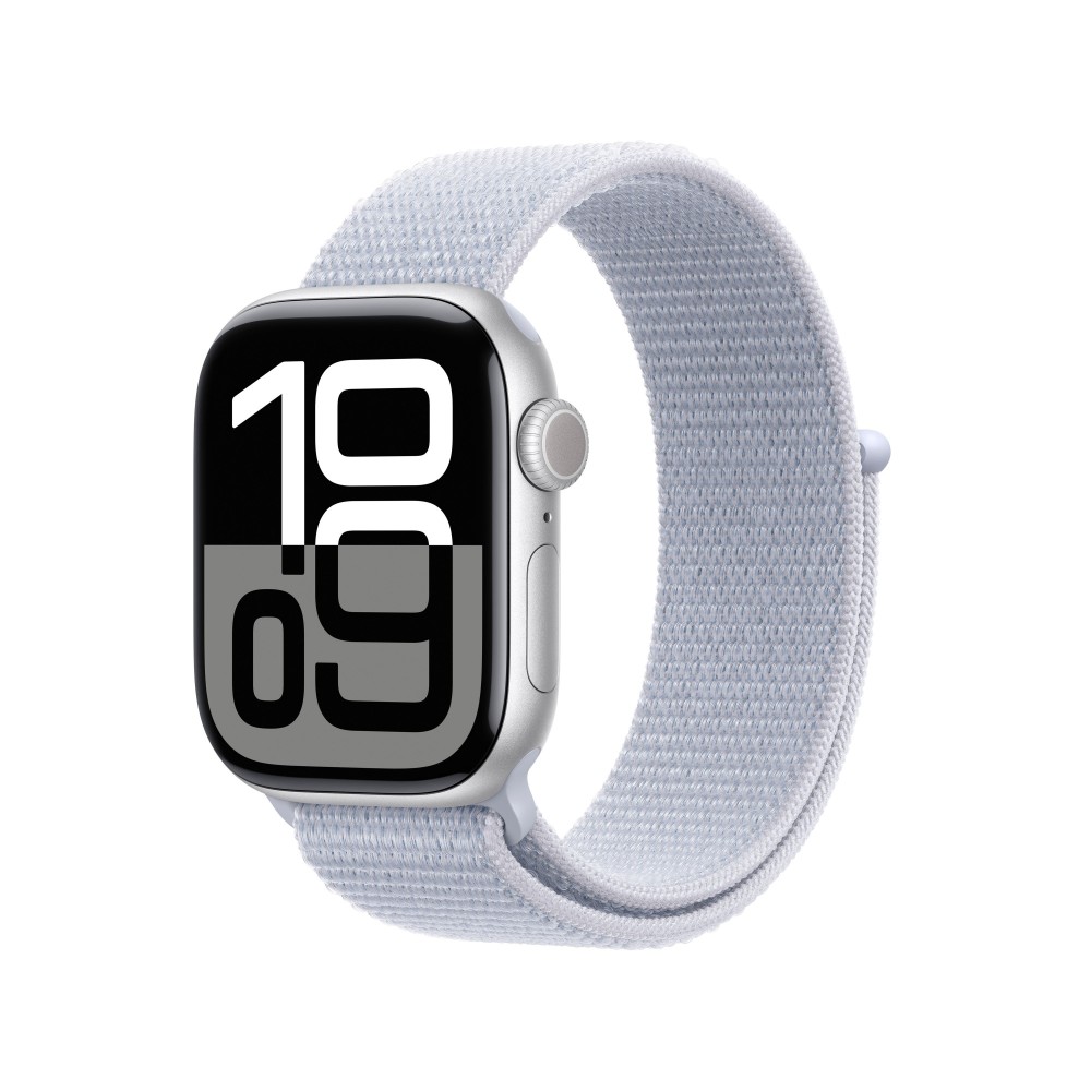 Apple Watch S10 GPS 42mm Silver Aluminium Blue Cloud Sport Loop