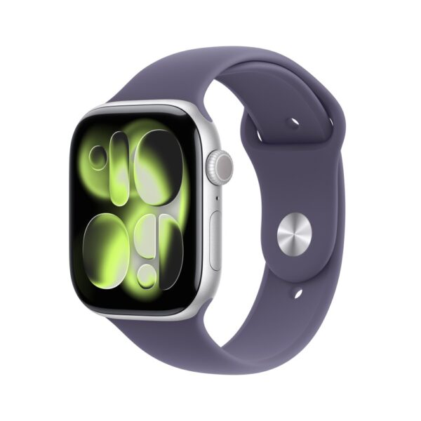 Apple Watch S11 GPS 46mm Silver Aluminium w/ Purple Fog Sport Band S/M
