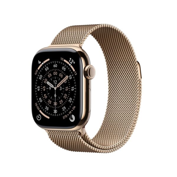 Apple Watch S11 GPS + Cellular 42mm Gold Titanium with Gold Milanese Loop