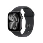 Apple Watch S11 GPS + Cellular 42mm Jet Black Aluminium with Black Sport Band