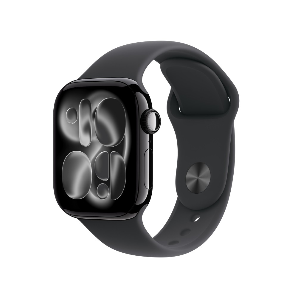 Apple Watch S11 GPS + Cellular 42mm Jet Black Aluminium with Black Sport Band