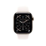 Apple Watch S11 GPS + Cellular 46mm Gold Titanium w/ Light Blush Sport Band S/M