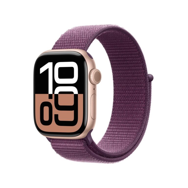 Apple Watch Series 10 42mm GPS Rose Gold Plum Sport Loop