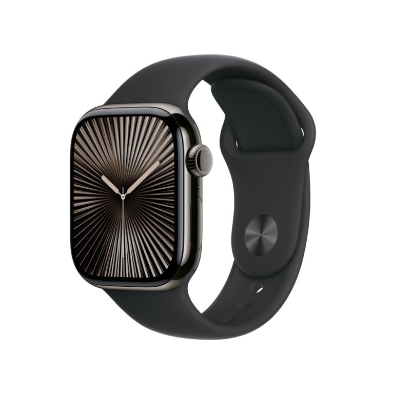Apple Watch Series 10 GPS + Cellular 42mm Slate Titanium Black Sport Band
