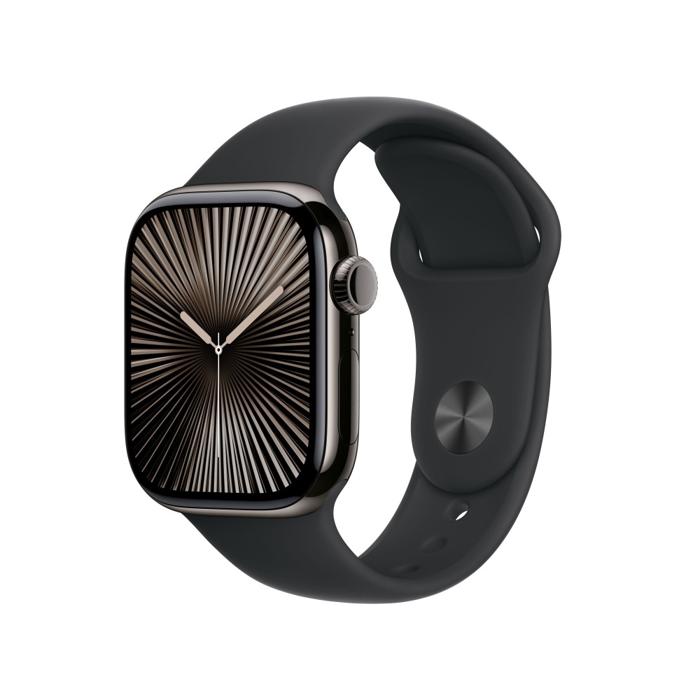 Apple Watch Series 10 GPS + Cellular 42mm Slate Titanium Black Sport Band Apple Watch Series 10 GPS + Cellular 42mm Slate Titanium Black Sport Band