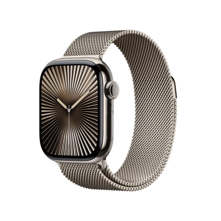 Apple Watch Series 10 GPS + Cellular 42mm Titanium Milanese Loop