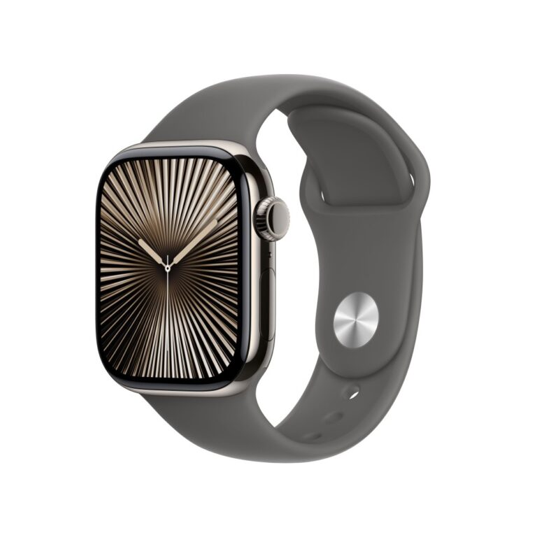 Apple Watch Series 10 GPS + Cellular 42mm Titanium Stone Grey Sport Band M/L