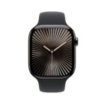 Apple Watch Series 10 GPS + Cellular 46mm Slate Titanium Case Black Sport Band M/L