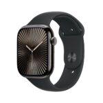 Apple Watch Series 10 GPS + Cellular 46mm Slate Titanium Case Black Sport Band M/L