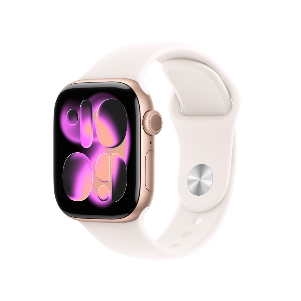 Apple Watch Series 11 GPS 42mm Rose Gold with Light Blush Sport Band S/M Apple Watch Series 11 GPS 42mm Rose Gold with Light Blush Sport Band S/M