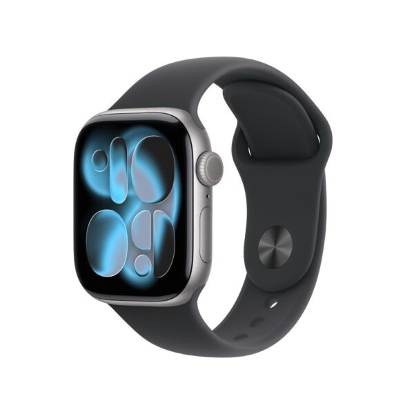 Apple Watch Series 11 GPS 42mm Space Grey Aluminium Black Sport Band S/M