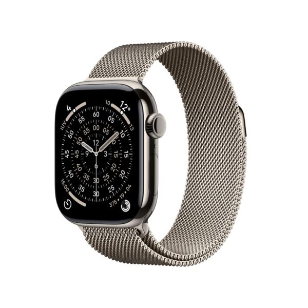 Apple Watch Series 11 GPS + Cellular 42mm Natural Titanium with Natural Milanese Loop