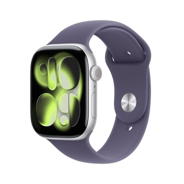 Apple Watch Series 11 GPS + Cellular 46mm Silver with Purple Sport Band