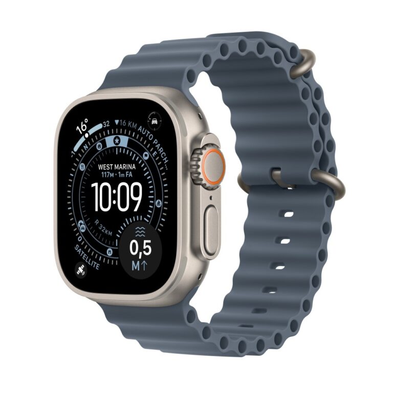 Apple Watch Ultra 3 GPS + Cellular 49mm Natural Titanium with Anchor Blue Ocean Band